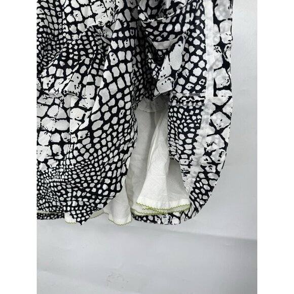 Edma Esyllte Anthropologie Skirt Women 6 Black Ivory Y2K Retro Preppy Funky - Picture 5 of 10